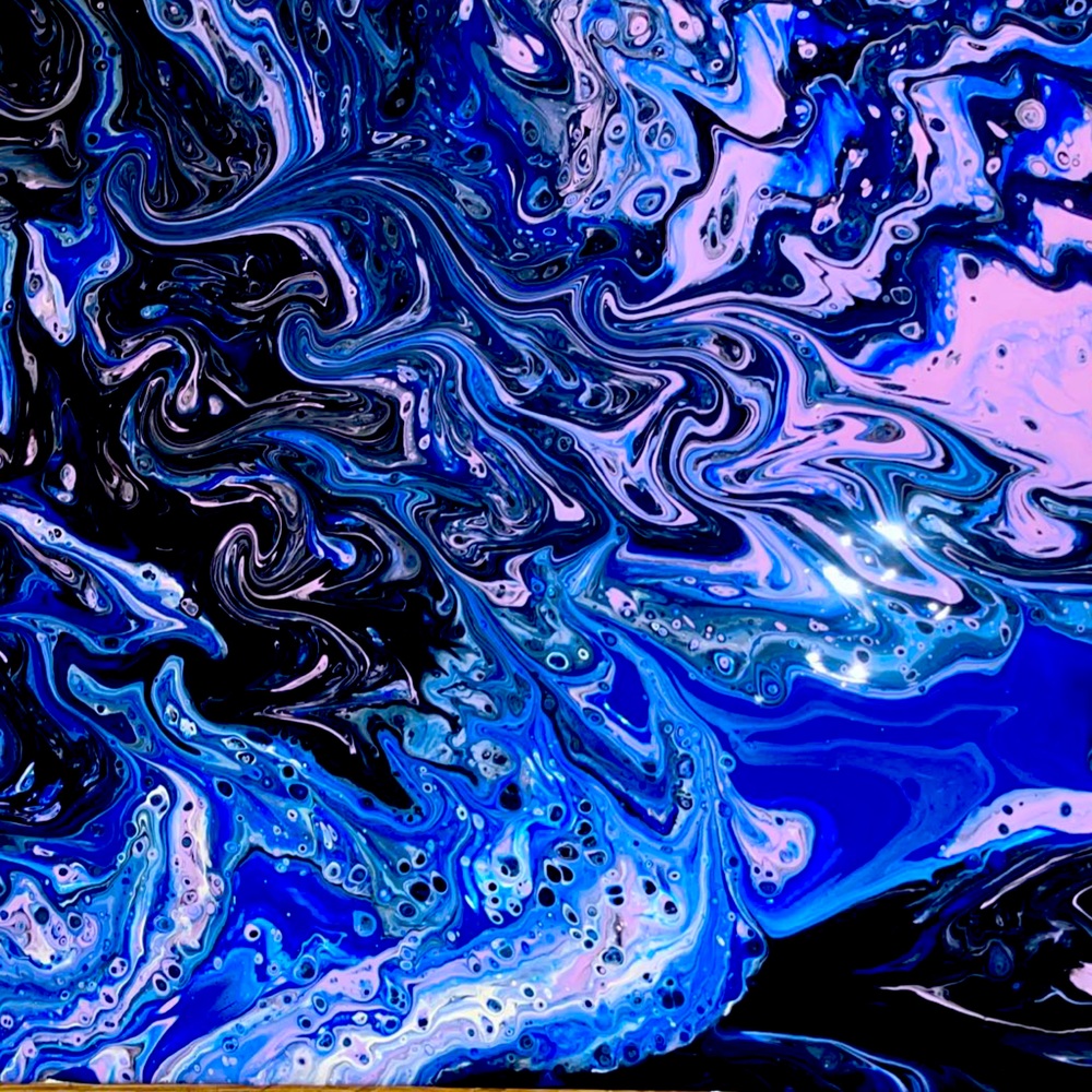 Galaxy flow painting